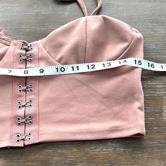 ⭐️Hesperus,Cami-Bralette,Hook & Eye Embellished,Pull-On,Soft Mauve, Size S - Picture 7 of 12